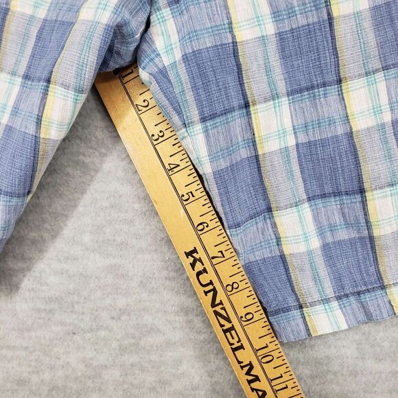 Tommy Bahama Linen Silk Blend Shorts Mens 34 Paradise Nation Blue Plaid Hawaiian - Picture 5 of 5